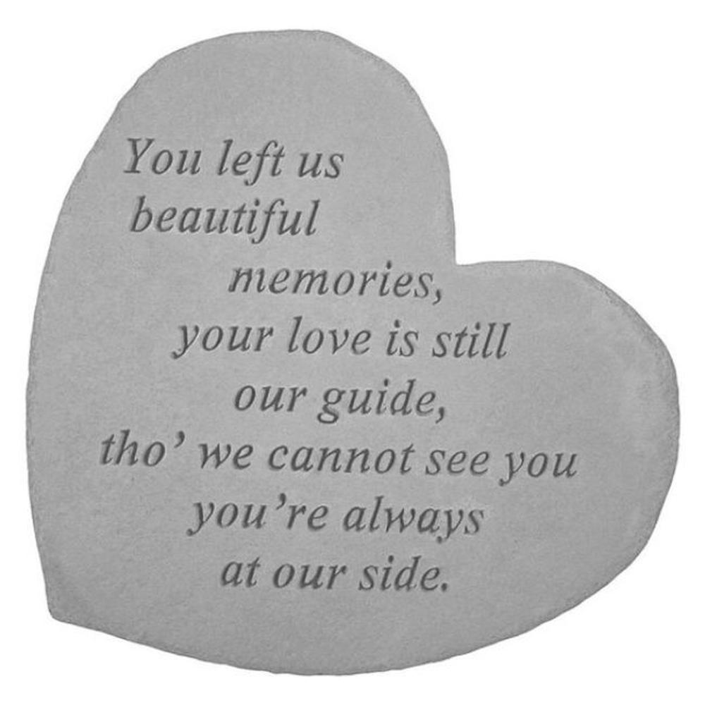 MEMORIAL RANGE ENGRAVED STONE GREAT THOUGHTS HEART: YOU LEFT US