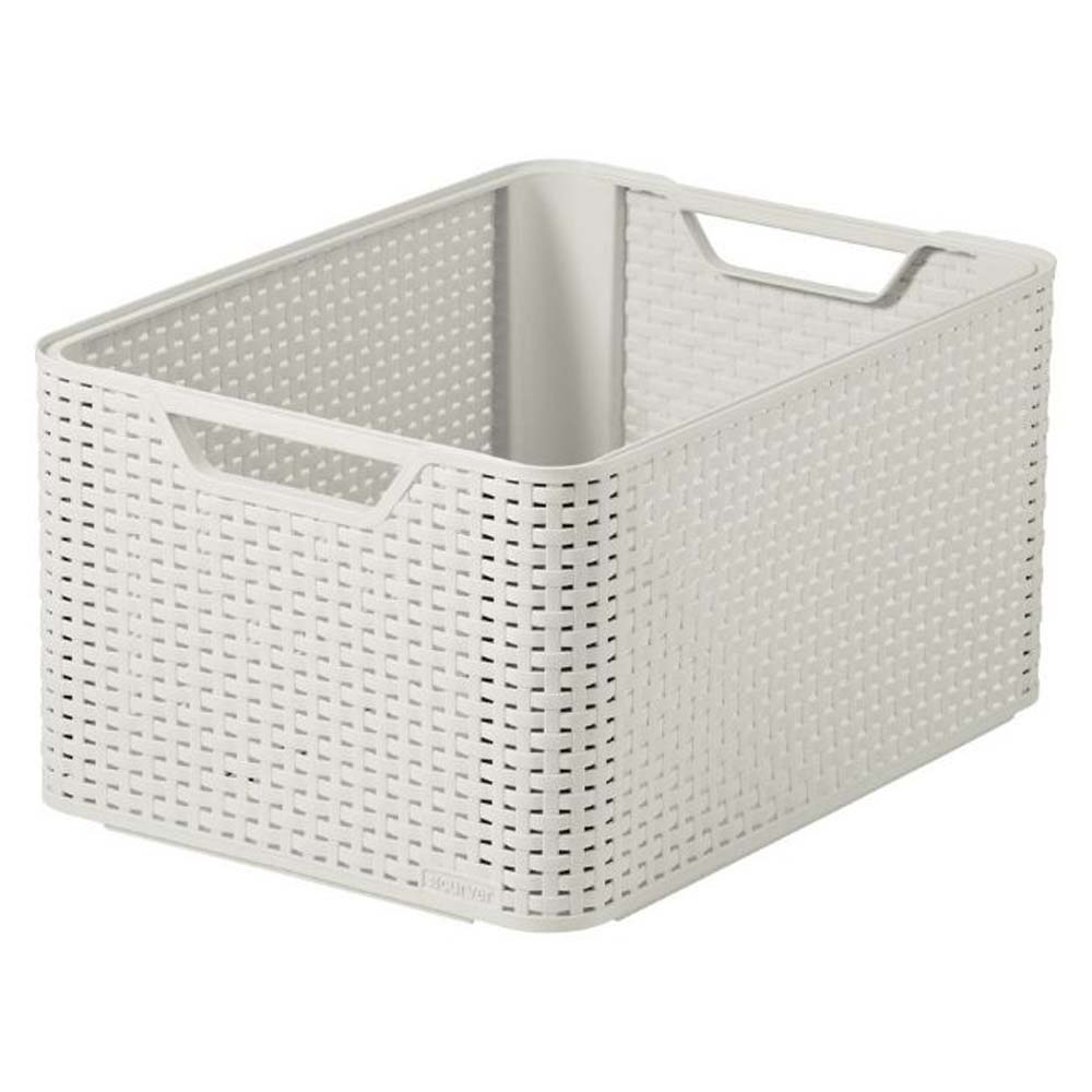 Curver Style Rattan Storage Box White Ltr