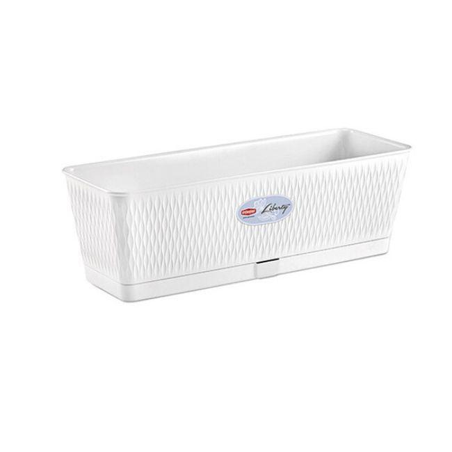 LIBERTY FLOWER BOX WHITE 50CM 