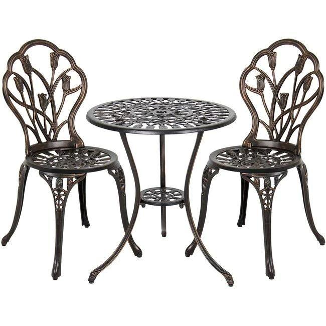 VICTORIAN STYLE BRONZE BISTRO SET