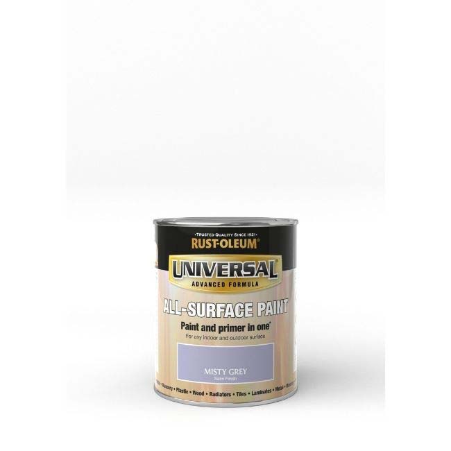 RUSTOLEUM UNIVERSAL ALL SURFACE PAINT SATIN MISTY GREY 750ML