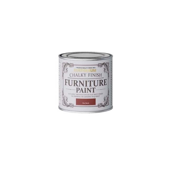 RUSTOLEUM CHALKY FINISH FURNITURE PAINT FIRE BRICK 125ML