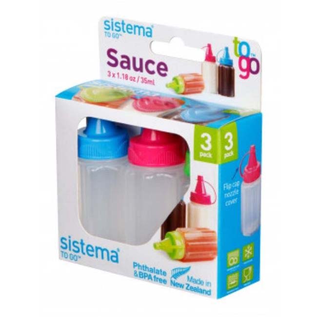 SISTEMA TO GO SAUCE BOTTLES