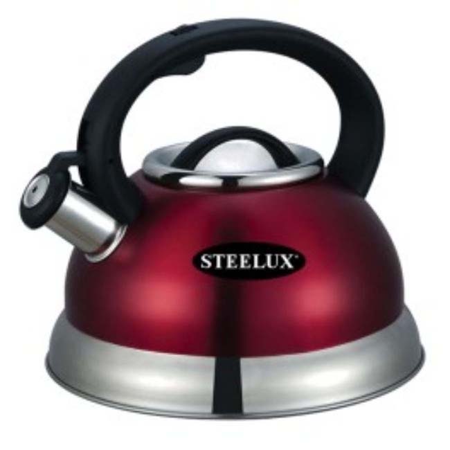 STEELEX WHISTLING KETTLE RED 2.7LT