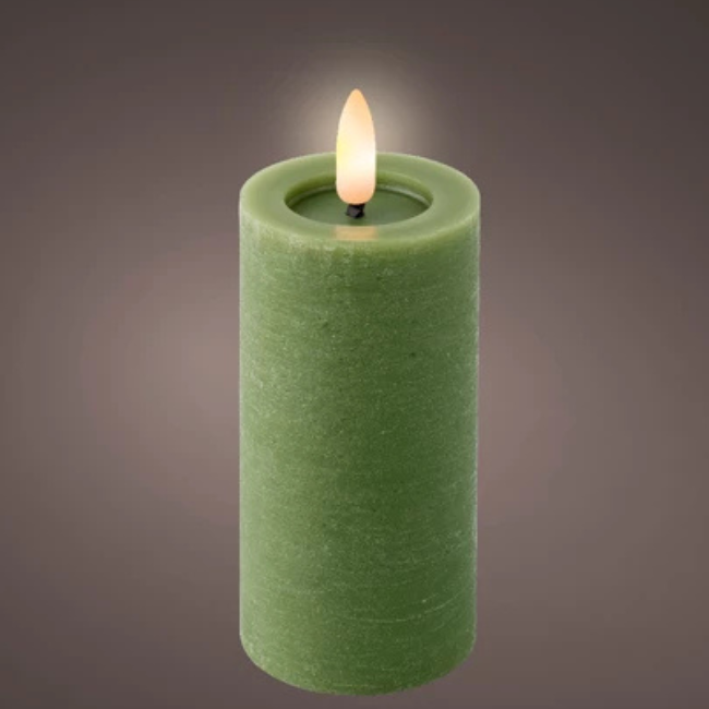 GREEN WAX CANDLE 12.5cm