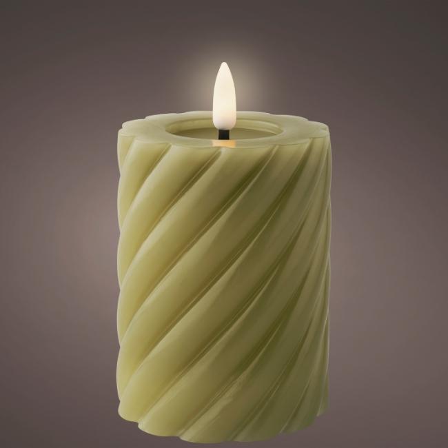 LED CANDLE BATTERY OPERATED INDOOR GREEN 12.3CM