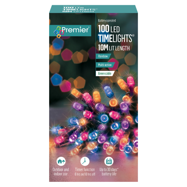 TIME LIGHTS 100 LEDS RAINBOW