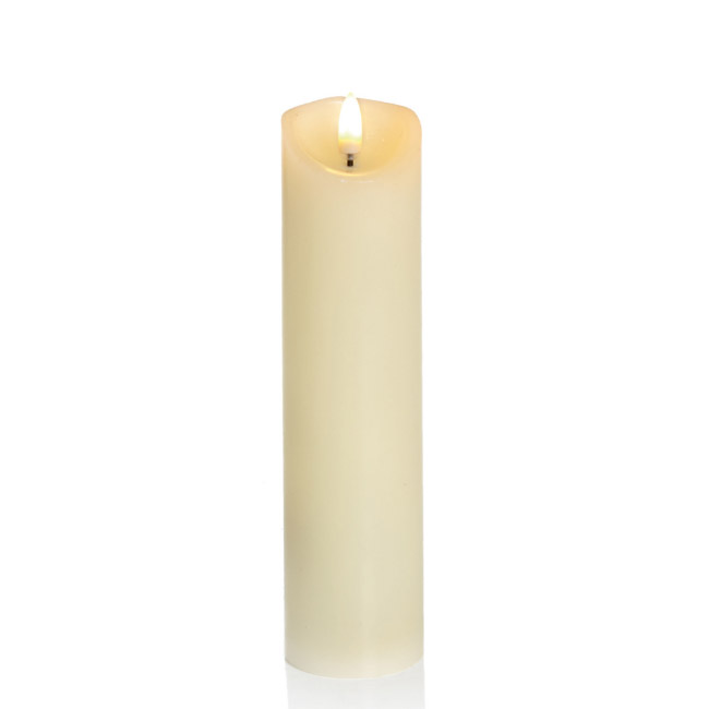 CREAM PILLAR CANDLE 20X5CM