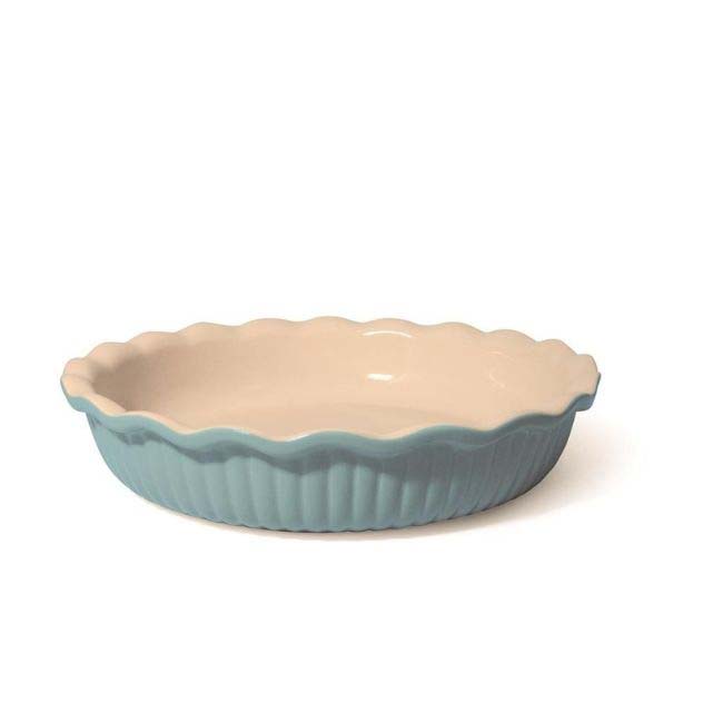 JOMAFE FLUTED PIE DISH DUCK EGG BLUE