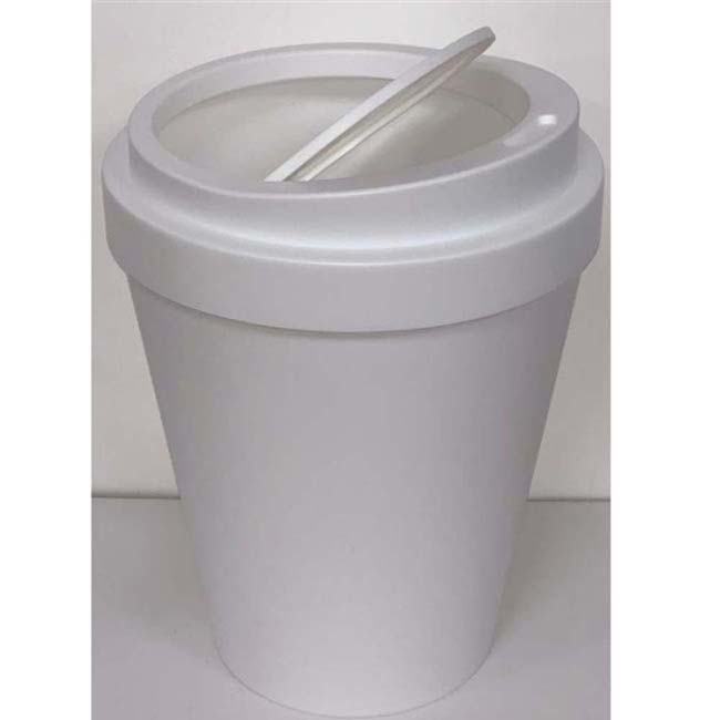 COFFEE CUP BIN WHITE 9LTR