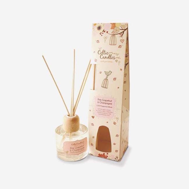 CELTIC CANDLES REED DIFFUSER PINK GRAPEFRUIT & CHAMPAGNE