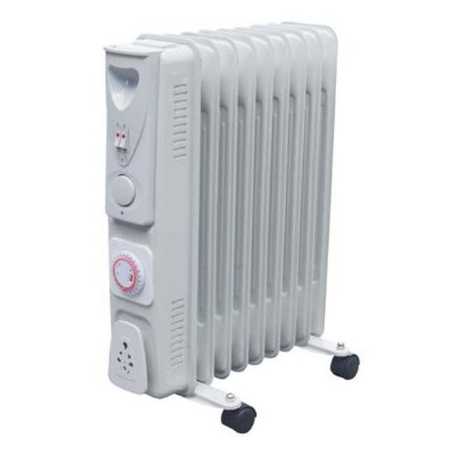 9 FIN OIL FILLED RADIATOR WITH TIMER 2000 WATT