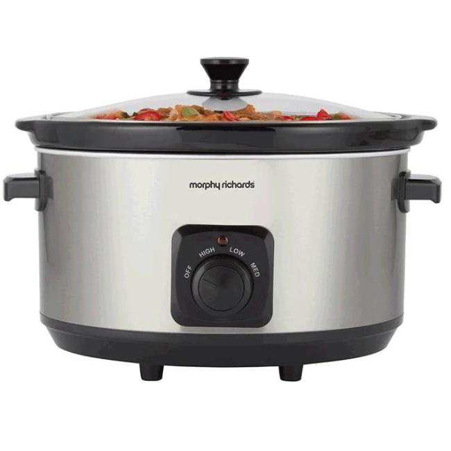 MORPHY RICHARDS 6.5L STAINLESS STEEL SLOW COOKER