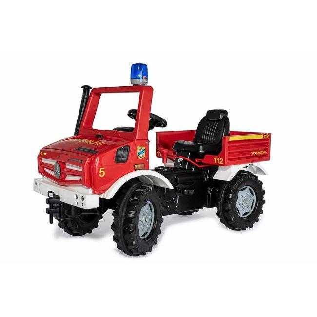 ROLLY FIRE UNIMOG WITH GEARS BRAKES & FLASHLIGHT