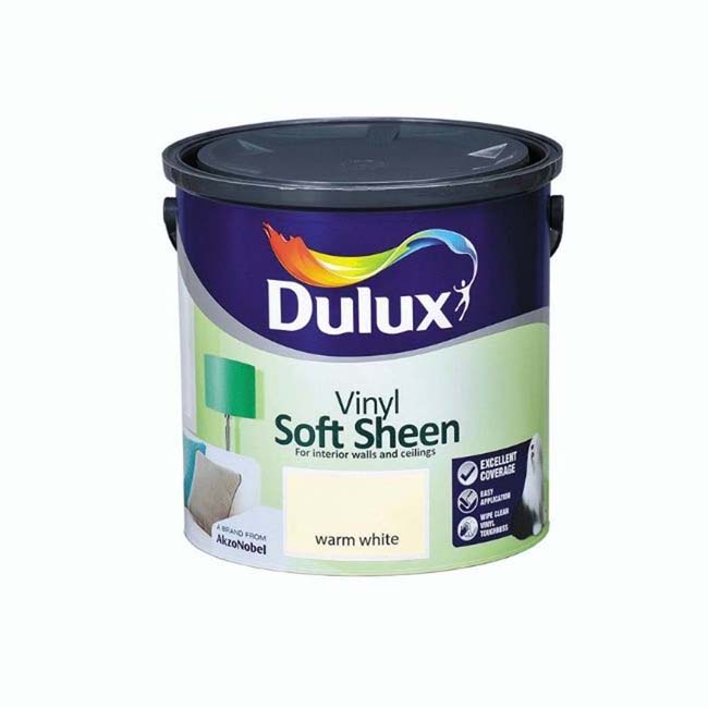 DULUX VINYL SOFT SHEEN WARM WHITE 2.5LTR 