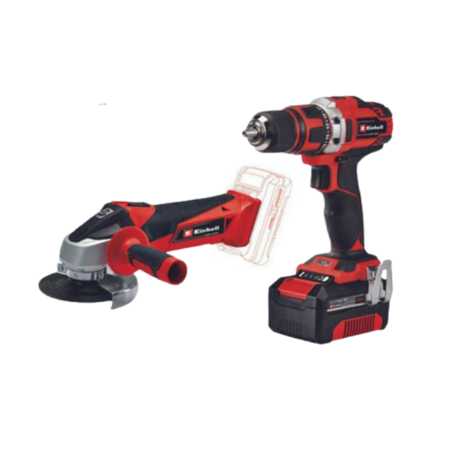 EINHELL 18V CORDLESS DRILL & ANGLE GRINDER SET