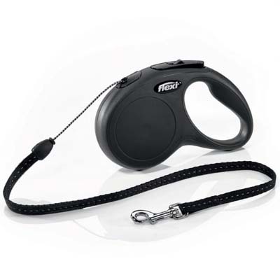 FLEXI CLASSIC MED BLACK CORD LEAD 5M