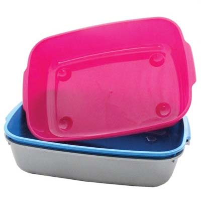 CAT LITTER TRAY WITH RIM 50 X 40 X 16CM