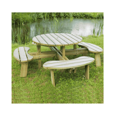 AVOCA EIGHT SEATER ROUND PICNIC TABLE