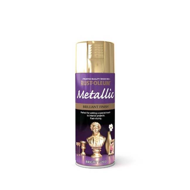 RUSTOLEUM METALLIC BRILLIANT BRIGHT GOLD SPRAY PAINT 400ML