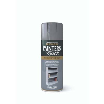 RUSTOLEUM PAINTERS TOUCH SPRAY PAINT GLOSS DARK GREY 400ML