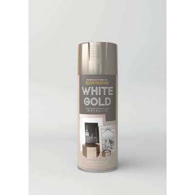 RUSTOLEUM PAINTERS TOUCH SPRAY PAINT METALLIC WHITE GOLD 400ML