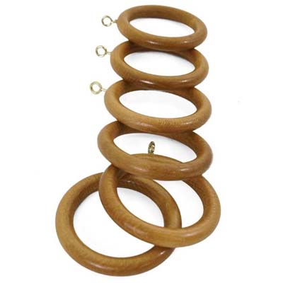 DEVIELLE ESSENTIAL CURTAIN RINGS ANTIQUE PINE