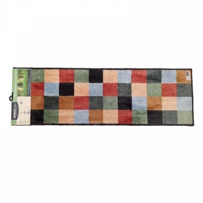 DOSCO ECO FRIENDLY HOME COLOURED SQUARES RUNNER 50 X 150CM