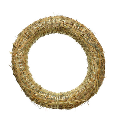 WREATH STRAW 40CM DIAM