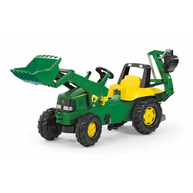 ROLLY JOHN DEERE TRACTOR WITH LOADER & BACKHOE