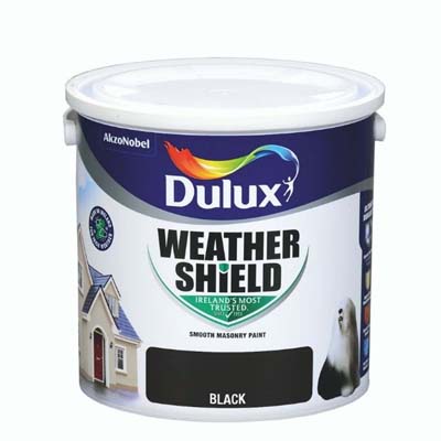 DULUX WEATHERSHIELD BLACK 2.5LTR