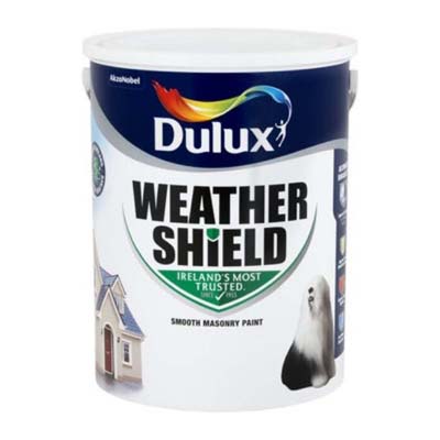 DULUX WEATHERSHIELD BRILLIANT WHITE 5LTR