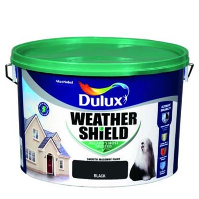 DULUX WEATHERSHIELD BLACK 10 LTR