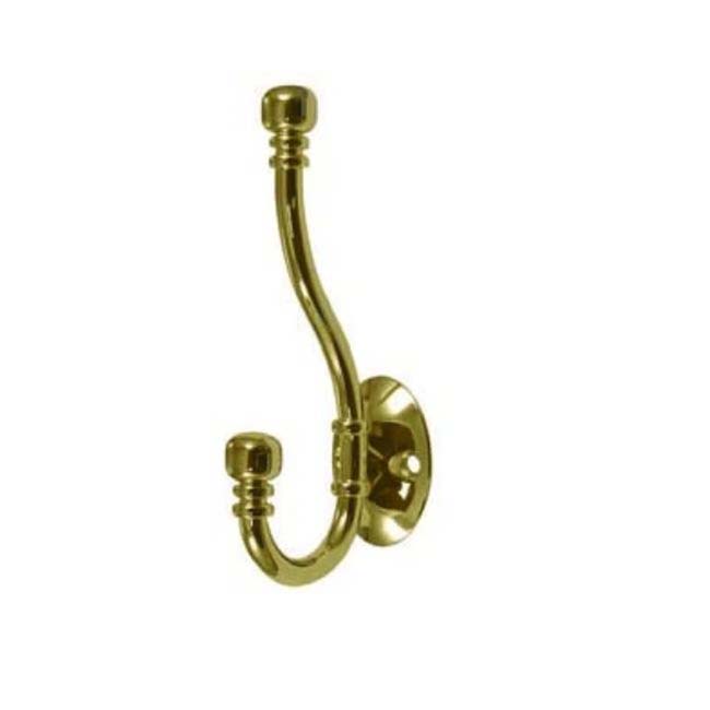 HARCOURT HOOK H&C BALL RIDGE BRASS