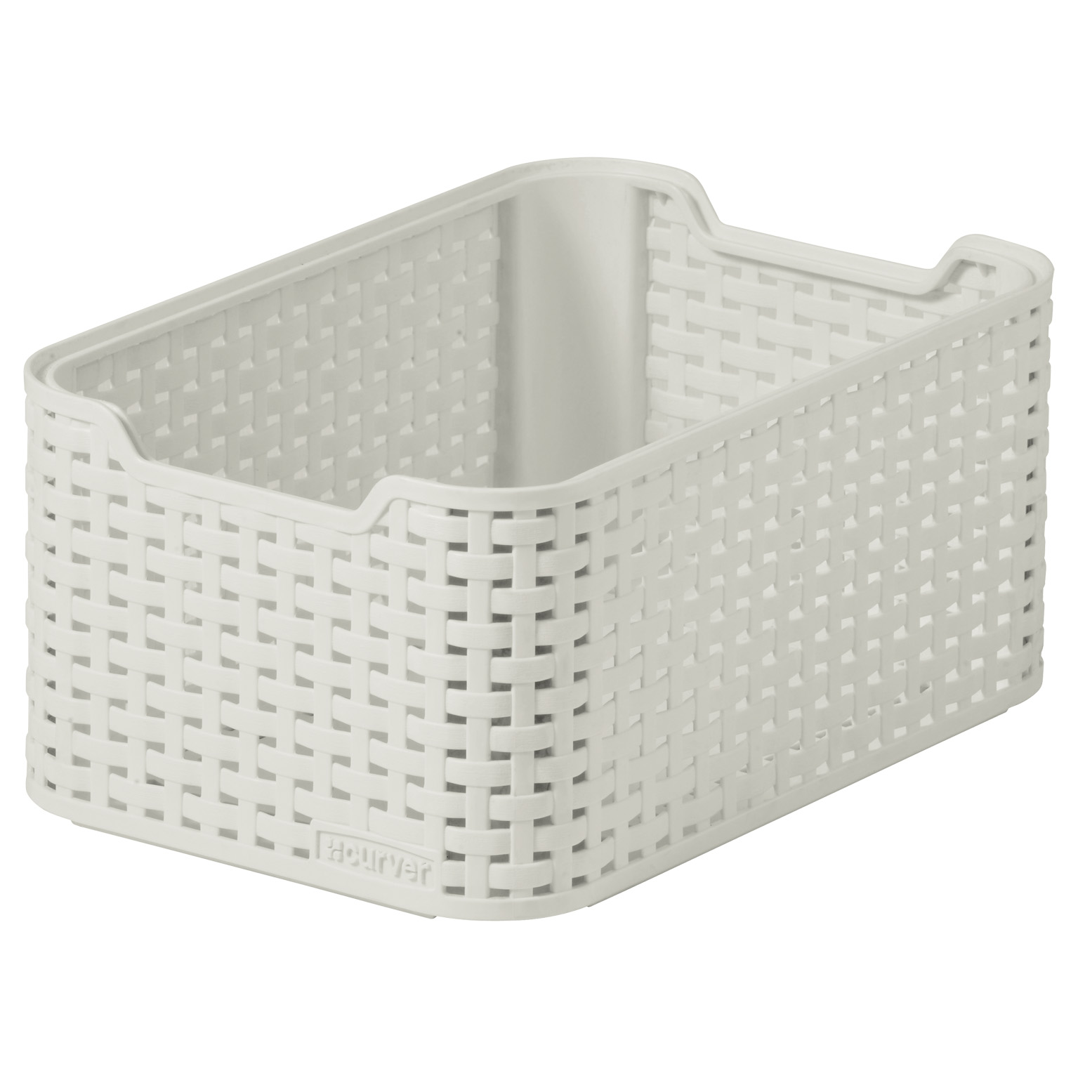 CURVER STYLE RATTAN STORAGE BOX WHITE 6LTR