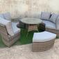 SEVILLE STONE CURVED MODULAR DINING SET