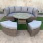 SEVILLE STONE CURVED MODULAR DINING SET