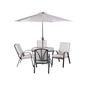 VERONA 4 SEATER PADDED CUSHION DINING SET 